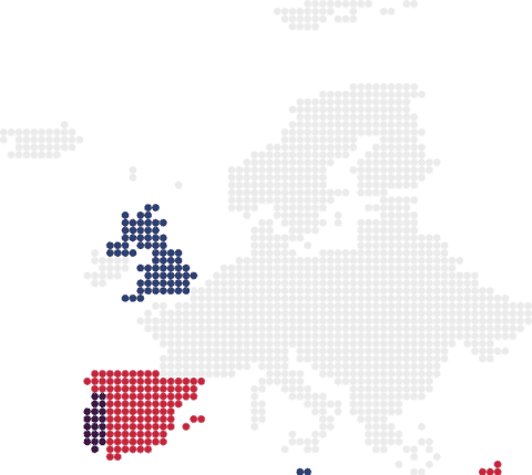 European Map - Service Coverage