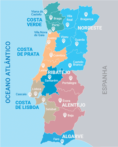 Portugal-mapa-regioes