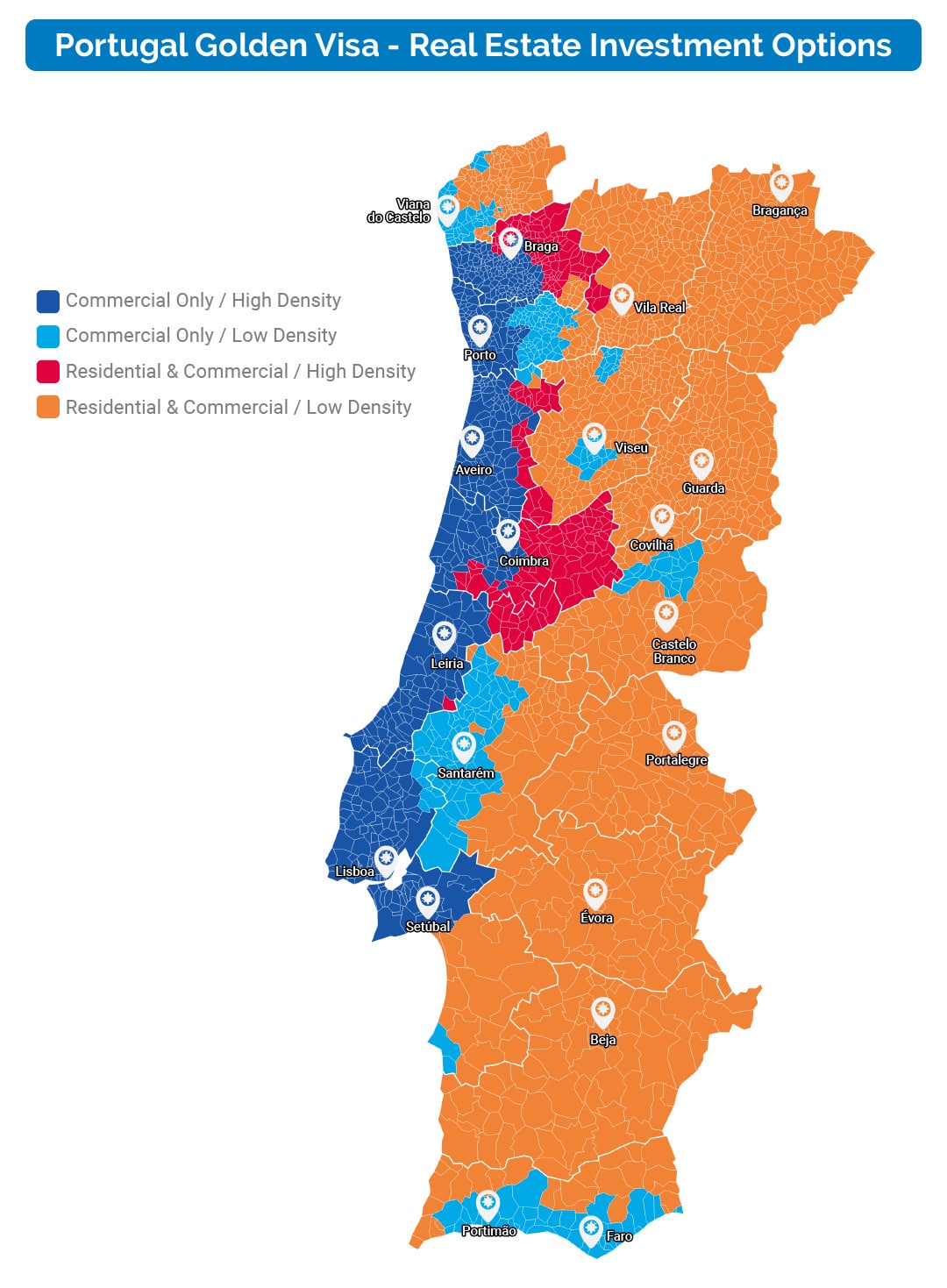 map Portugal Golden Visa Real Estate Investment Options