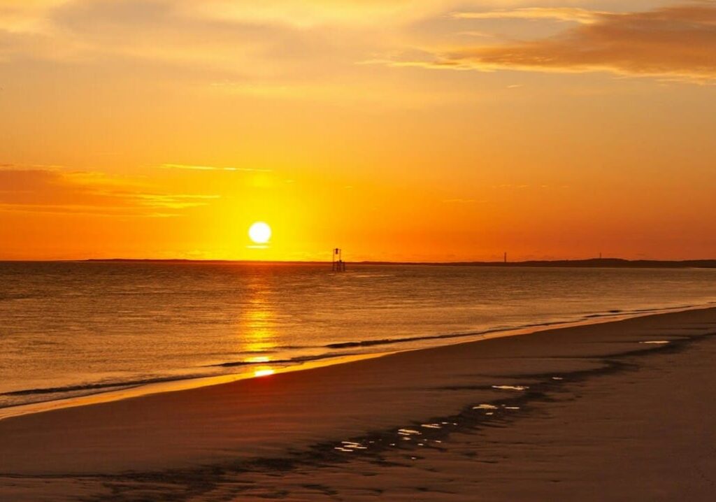 Sunset view on Daytona Beach in California, USA - retire at the beach