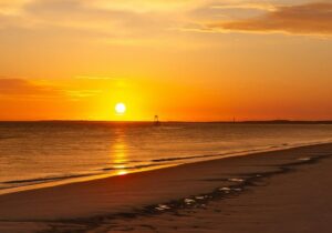 Sunset on a Portuguese beach - Americans are moving to Portugal