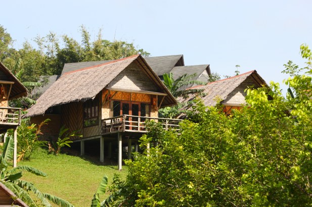 thatch-roof-luxury villas in st kitts and nevis