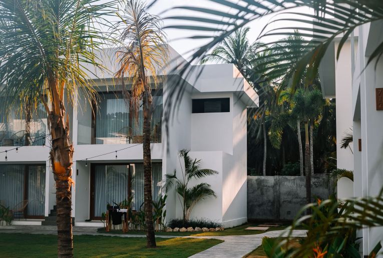 white upscale short-term rental property in dominica