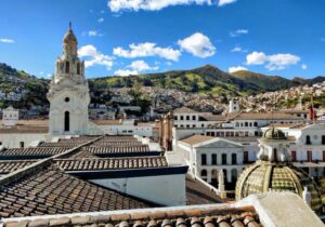 View of rooftops in city in Ecuador - top 10 countries to retire abroad