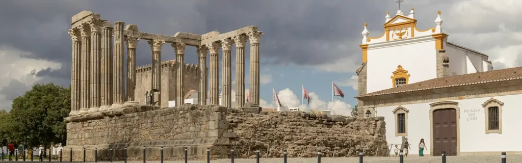 Diana temple in Évora Portugal
