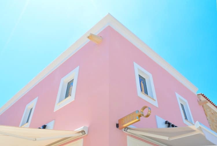 A pink house