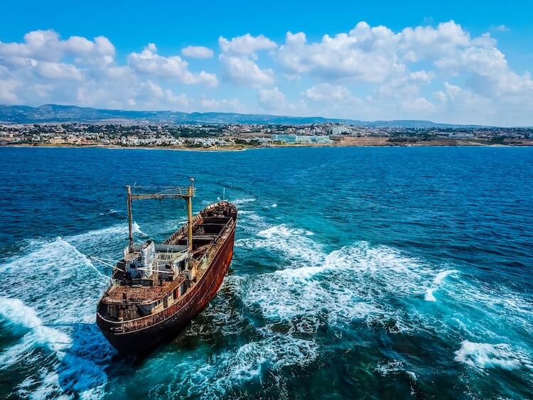 A boat in the ocean