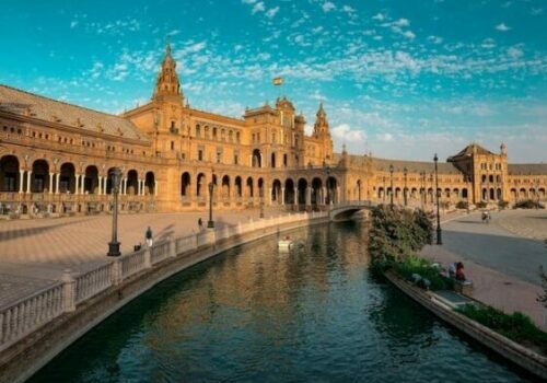 Canal and bridge at Plaza de Espana in Sevilla, Spain - Spanish laws regarding inheritance