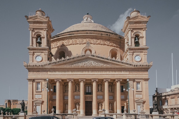 The Auberge de Castille in Valletta, Malta.