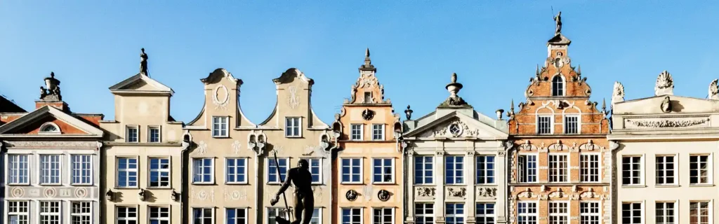 buildings in Gdansk in Poladn