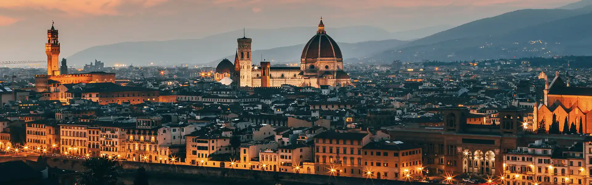 Florence in Italy by night