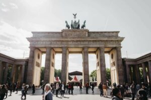 Bottom view of Brandenburg gate in Germany - best places to retire globally