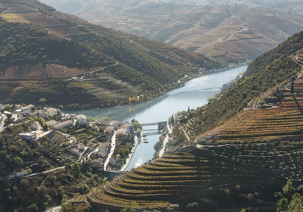 beautiful landscape and the Douro River in Portugal