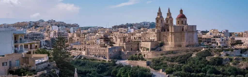 View of Mellieha in Malta