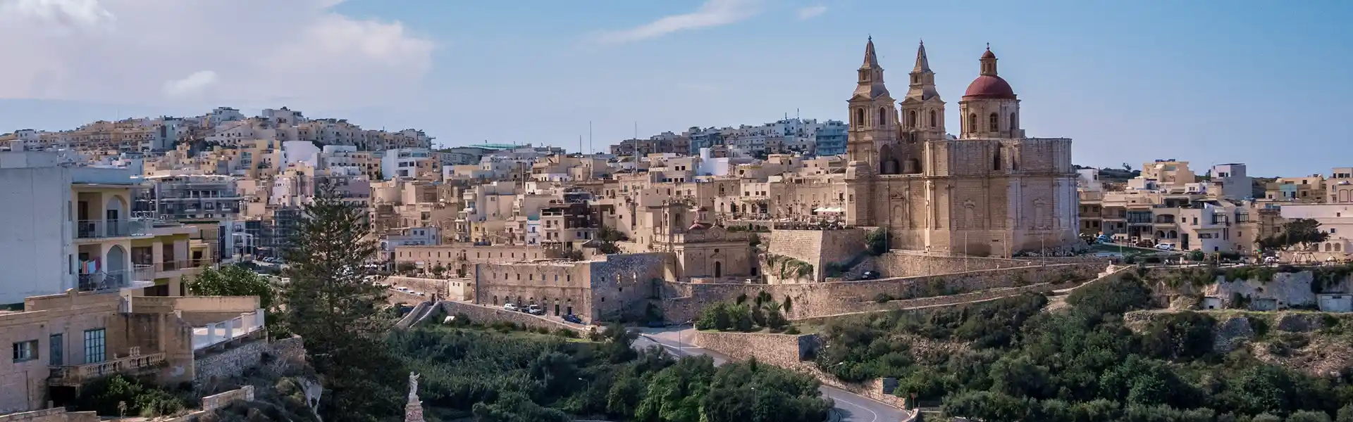 View of Mellieha in Malta