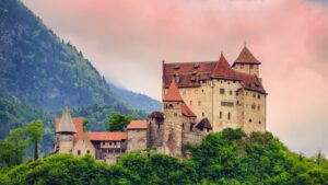 The medieval Burg Gutenberg in Liechtenstein - country that is crypto-friendly