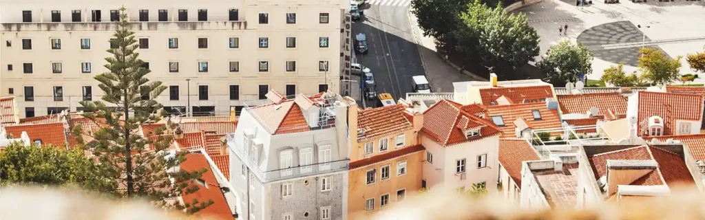 View of buildings in Faro, Algarve, Portugal