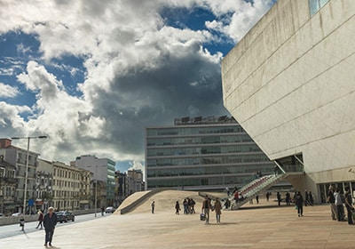view of Boavista avenue in porto portugal