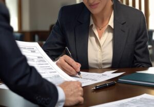 treaty investors signing documents to apply for the E-2 visa