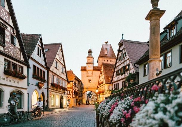 Snowy, quaint town in Germany - marrying for citizenship