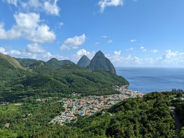 panoramic view of st lucia