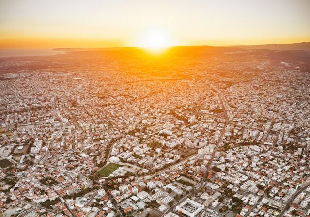 Aerial view of Limassol, Cyprus at sunset - Golden Passports