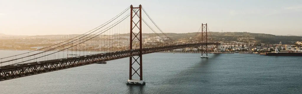 25. deAbril bridge in Lisbon Portugal