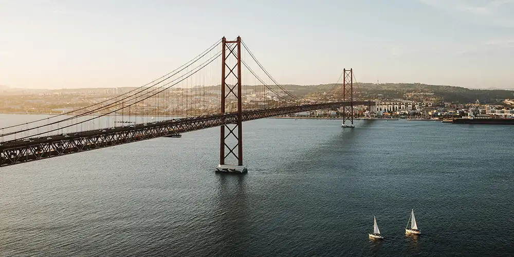25 de Abril bridge in Lisbon, Portugal