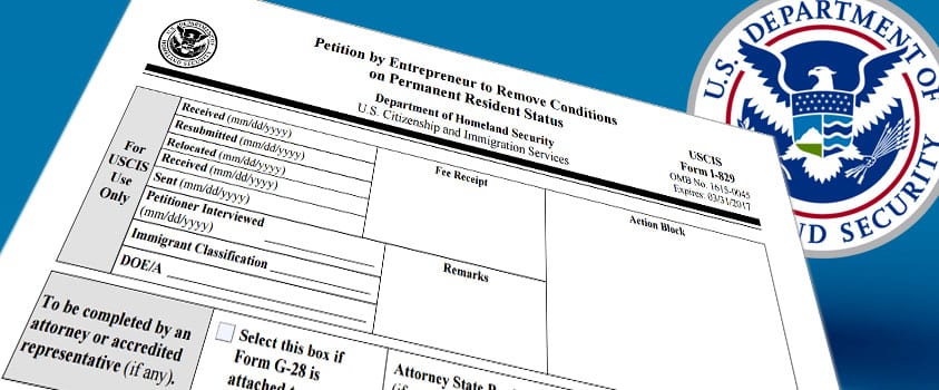 I-829 filing charge