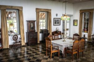a colonial room inside Admiral’s House Museum in antigua