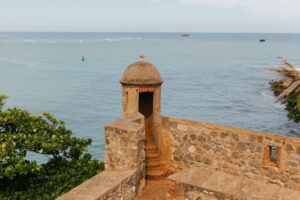 view from fort james in antigua overlook the ocean