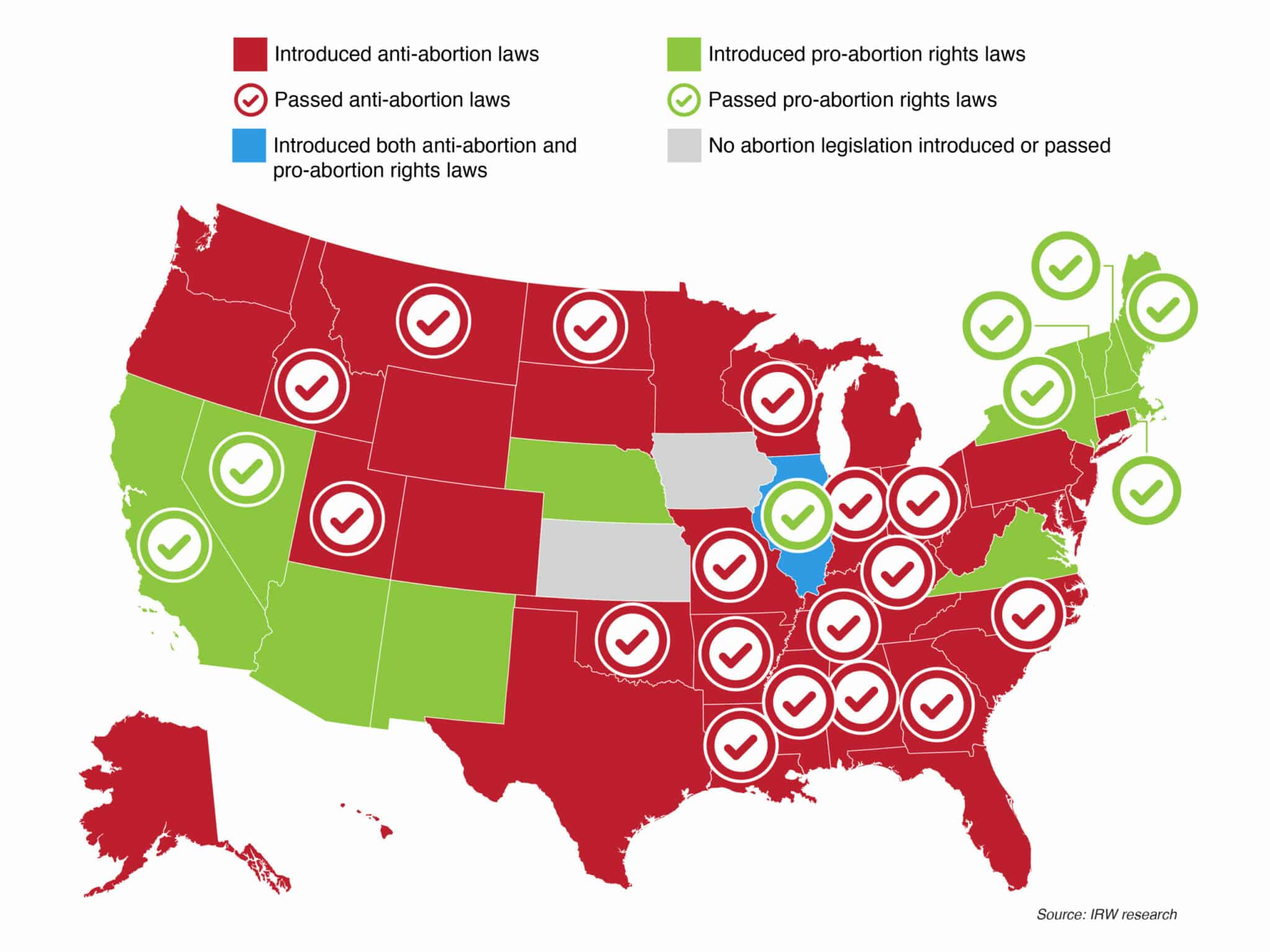 US abortion map