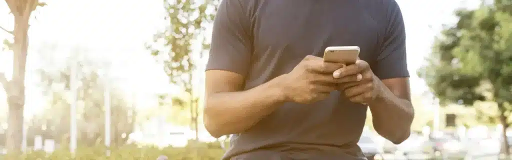 person using a smartphone