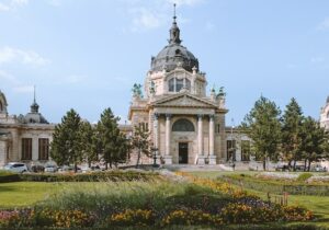 Government building surrounded by a garden in Hungary - Hungarian Golden Visa