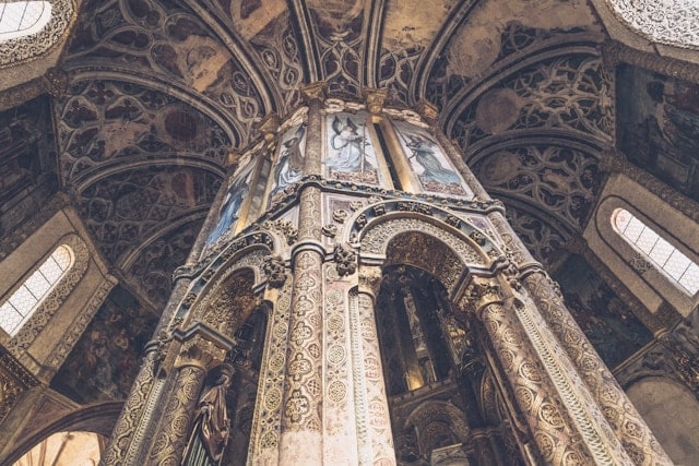 Inside Tomar castle
