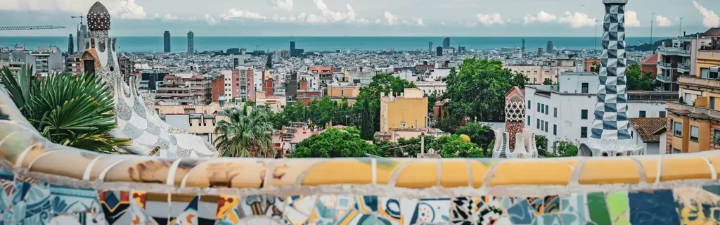 parque Guell in Barcelona, Spain