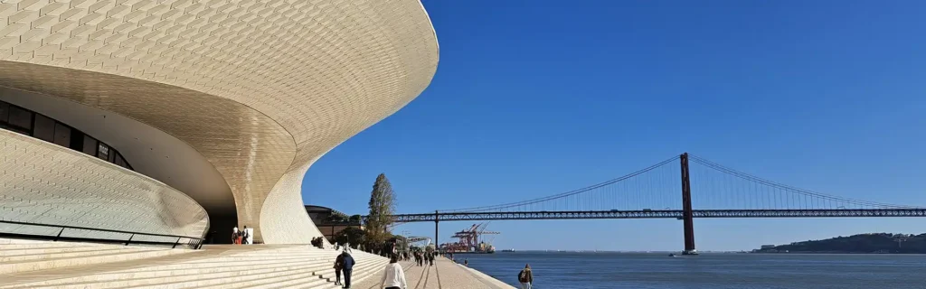 Maat museum near Tagus river in Lisbon Portugal