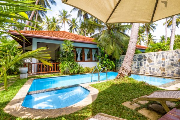 caribbean home with a pool