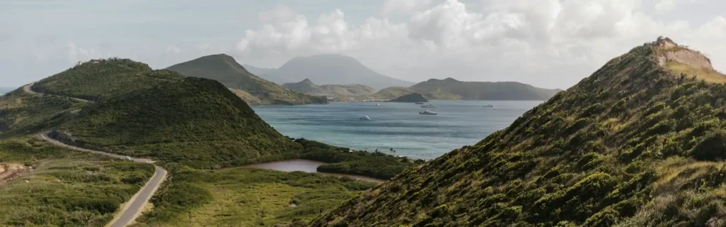 View of St Kitts and Nevis Islands