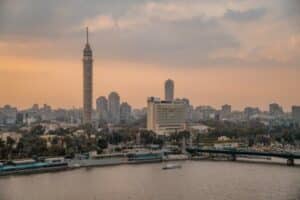 View of Cairo, Egypt at dusk from the ocean - Egyptian immigrant investor program