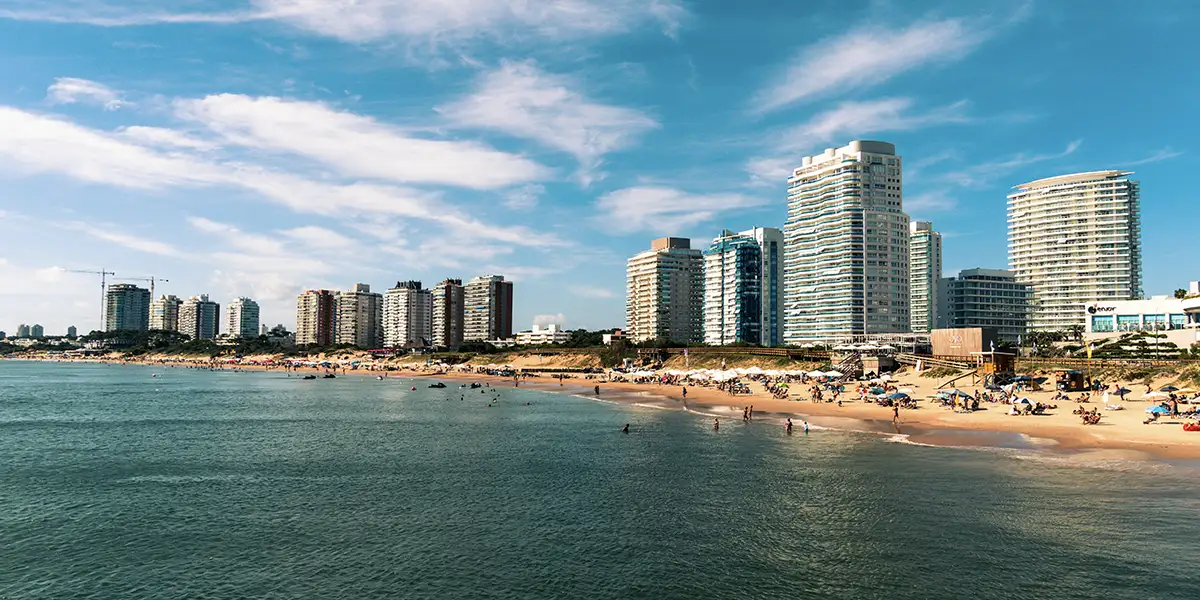 View of Maldonado shore in Uruguay