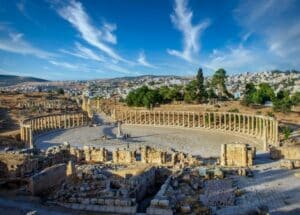 Ancient ruins in Jordan on a partly sunny day - fast route to citizenship by investment