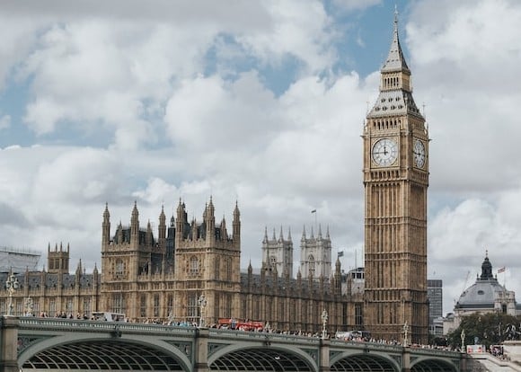 View of Big Ben on a cloudy London day - inheritance laws in Britain