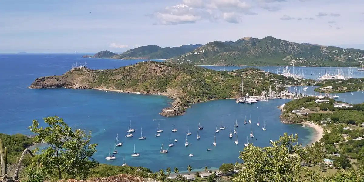 view of antigua harbour
