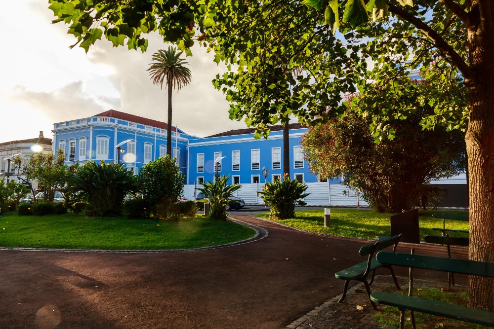blue pan american health organization building
