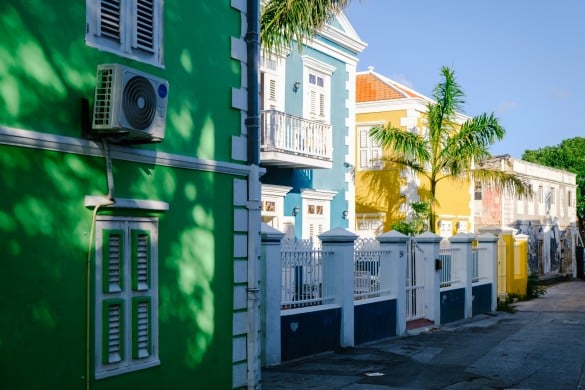 colorful houses in st kitts and nevis
