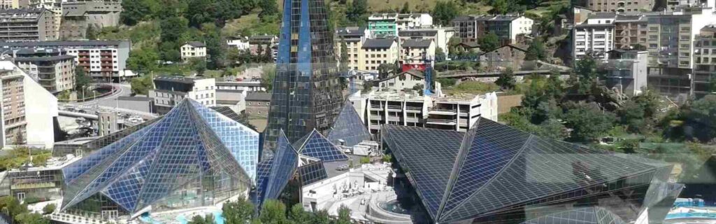 downtown aerial view of andorra
