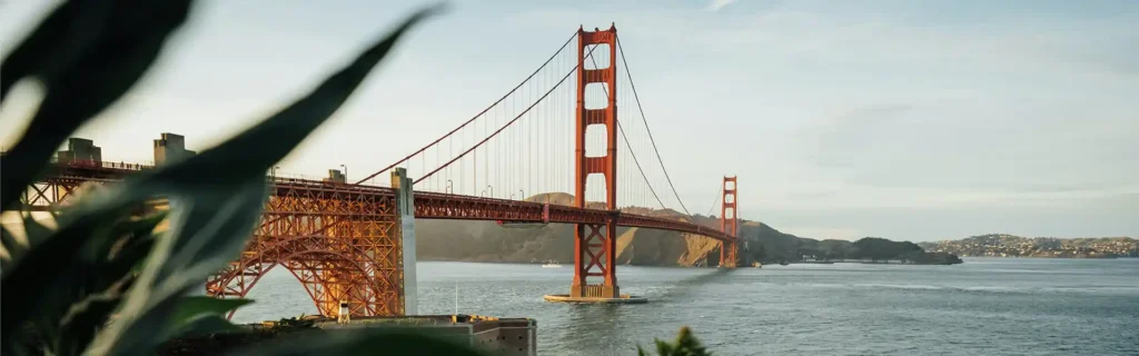 Golden bridge in San Francisco, USA