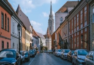 Narrow view on Mattias Church in Budapest, Hungary - citizenship by investment in European countries