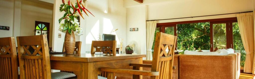 interior of a villa in nevis